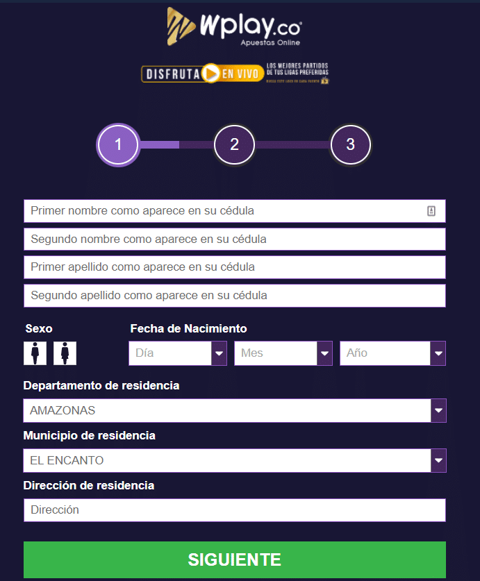 Una gu&iacute;a de registro completa de Wplay Colombia