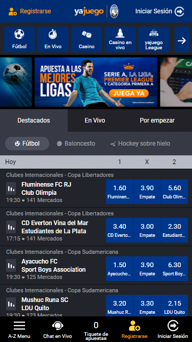 Yajuego Versi&oacute;n o App m&oacute;vil