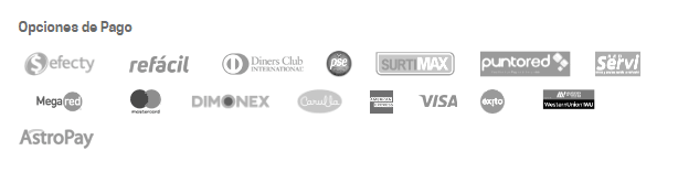 M&eacute;todos de pago disponibles para los Rivalo retiros