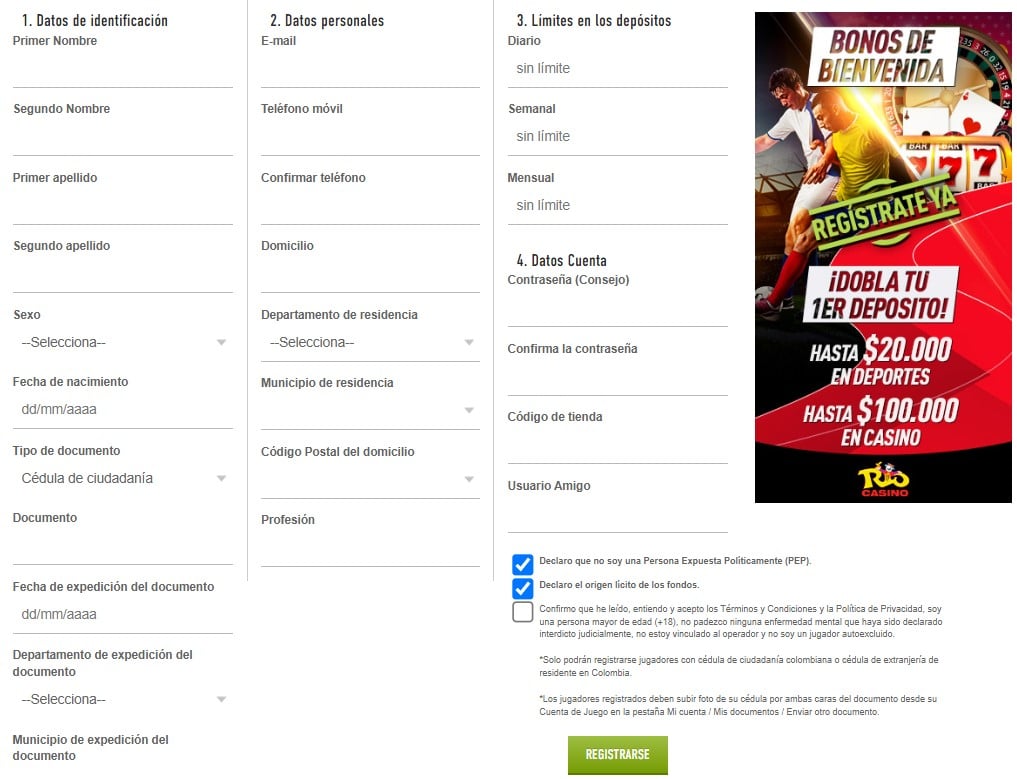 C&oacute;mo obtener los bonos disponibles