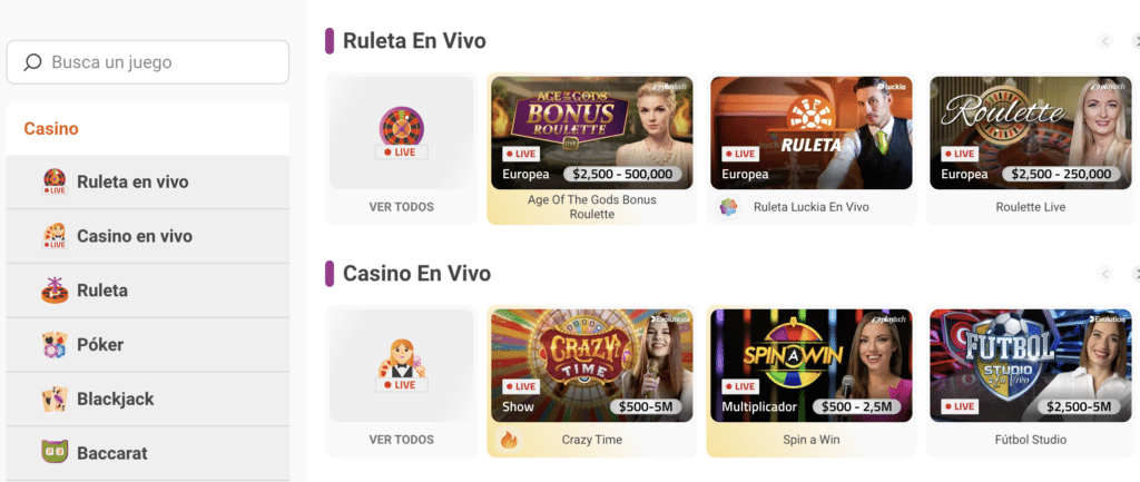 casino en vivo luckia